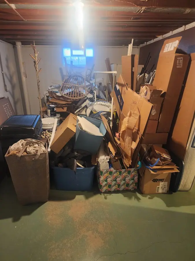 Roll-off dumpster container at job site for 6 Yard Dumpster Rental in Terrell